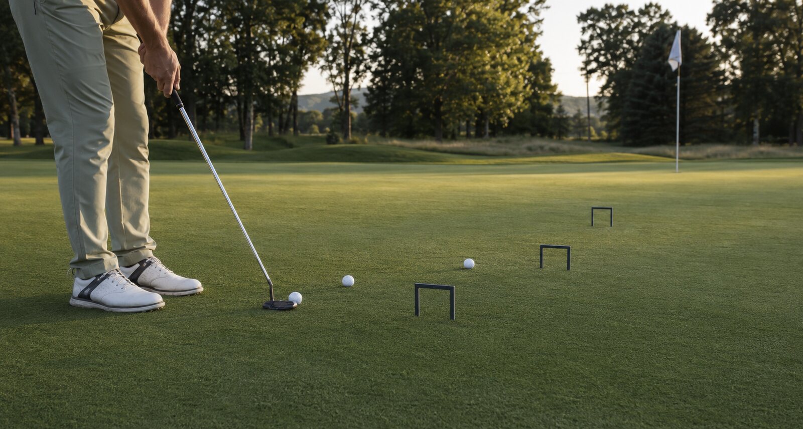 Safe indoor putting practice setup for winter